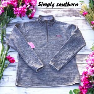 SIMPLY SOUTHERN NWT WOMENS LARGE HEATHER GRAY FLEECE SWEATSHIRT TOP